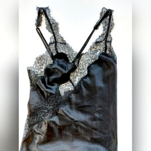Sexy Black Lace Accent‎ Nightgown Size Medium Victoria's Secret Boudoir Negligee